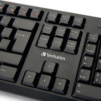 Verbatim Wired Full-Size Keyboard with Mouse USB QWERTY Black