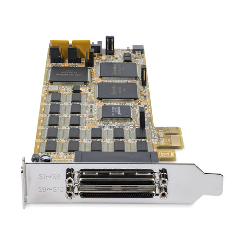 16-Port Low-Profile RS232 Serial Card PCI Express PCIe 1.1