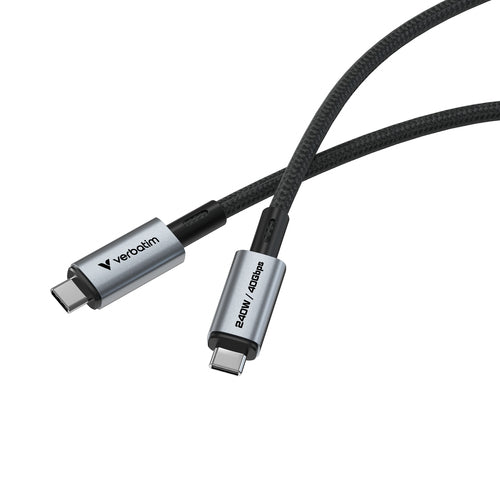 USB-C Cable Verbatim 31847 240W Power Delivery 40Gbps Black