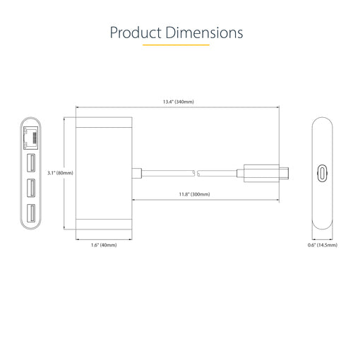 StarTech.com HB30C3A1GEA2 laptop dock/port replicator