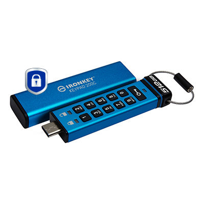 USB Flash Drive Kingston IronKey Keypad 200C 512GB USB-C 280MB/s AES-256