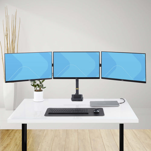 Monitor Mount StarTech.com 3MP2AG Triple Arm VESA 75x75/100x100 Tool-Less Adjustments - 3MP2AG-MONITOR-ARM
