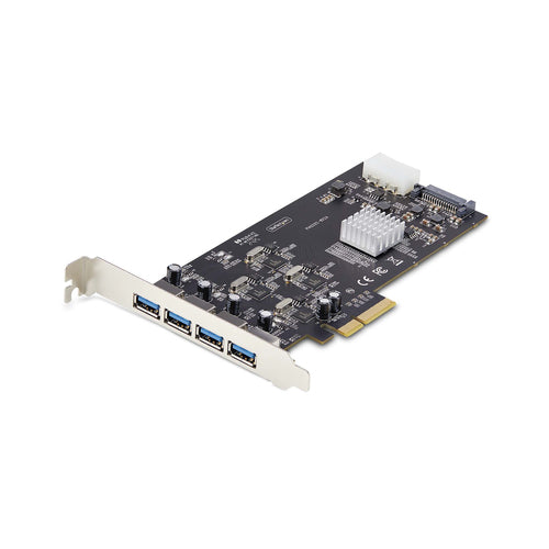 USB PCIe Card StarTech.com P5Q4A 4-Port USB 3.2 5Gbps Windows/macOS/Linux - P5Q4A-USB-CARD