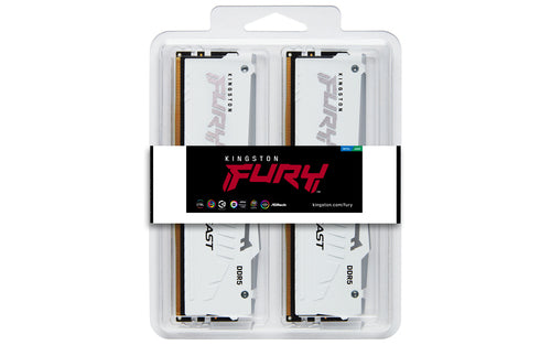 Memory Module Kingston FURY Beast 64GB DDR5 6000MT/s CL30 DIMM RGB - KF560C30BWEAK2-64
