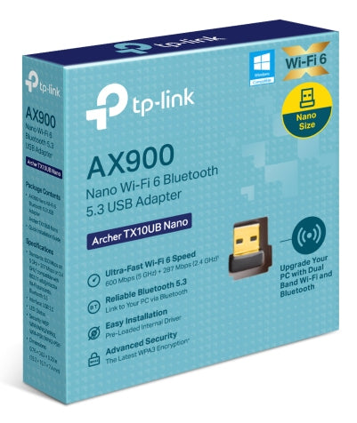 Wireless Adapter TP-Link Archer TX10UB Nano USB Bluetooth 600Mbit/s