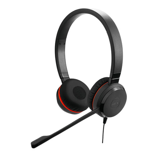 Jabra Evolve 20 SE Wired Headset USB-C/A Stereo Leatherette Black 150-7000Hz for Office/Call Center