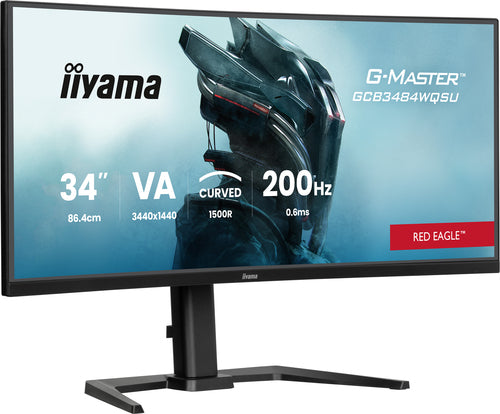 Computer Monitor iiyama G-MASTER GCB3484WQSU-B2 34IN 0.4MS VA LCD 3440x1440 UltraWide - GCB3484WQSU-B2