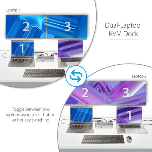StarTech.com 129N-USBC-KVM-DOCK laptop dock/port replicator