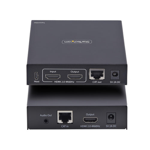 4K HDMI KVM Extender Over IP Network 60Hz Black Transmitter Receiver Kit