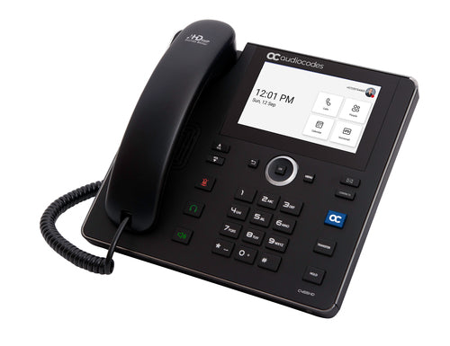 AudioCodes C455HD VoIP Phone with PoE, Bluetooth, Dual Band Wi-Fi, 8 Lines