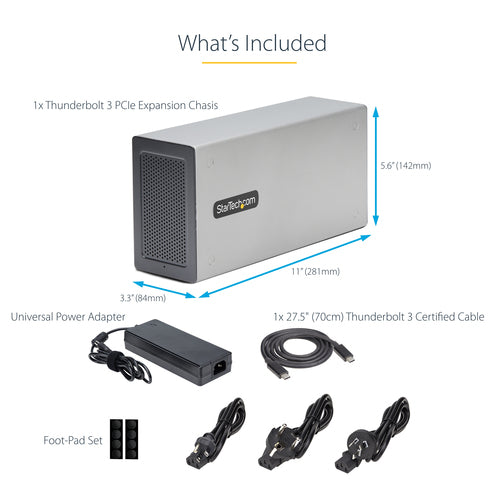 Thunderbolt 3 PCIe Expansion Chassis Dual Slot 8K Output for Laptops