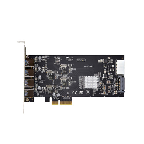 USB PCIe Card StarTech.com P5Q4A 4-Port USB 3.2 5Gbps Windows/macOS/Linux - P5Q4A-USB-CARD