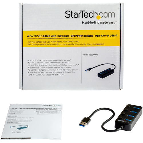 USB Hub StarTech.com HB30A4AIB 4-Port Bus Powered USB 3.0 - HB30A4AIB