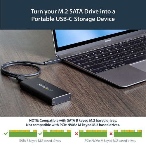 Storage Drive Enclosure StarTech.com SM21BMU31C3 USB 3.1 10Gbps M.2 SATA - SM21BMU31C3