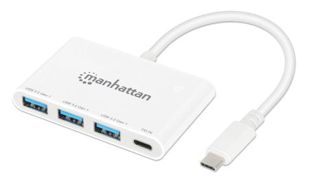 USB-C Hub 4 Ports 100W Power Delivery Manhattan SuperSpeed