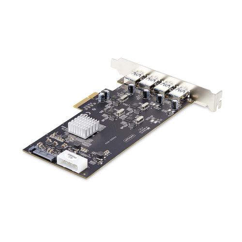 USB PCIe Card StarTech.com P5Q4A 4-Port USB 3.2 5Gbps Windows/macOS/Linux - P5Q4A-USB-CARD