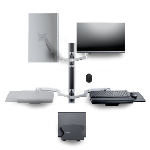 StarTech.com Sit-Stand Workstation 32" Monitor VESA Mount - Fully Articulating - Black