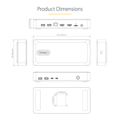 StarTech.com 155NA-USB4-DOCK laptop dock/port replicator