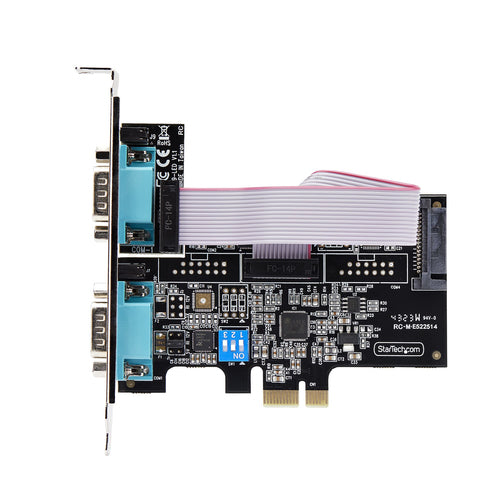 2-Port Serial PCIe Card RS232 RS422 RS485 DB9 Interface Black