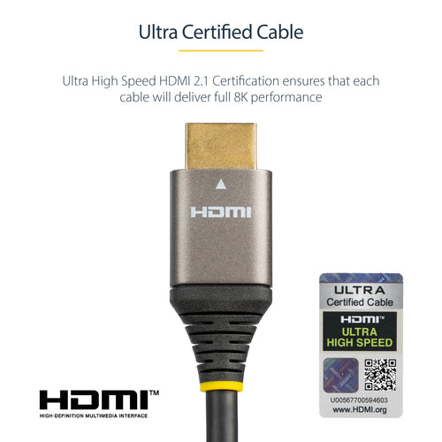 HDMI Cable StarTech.com HDMM21V5M 16ft 8K 48Gbps HDR10+