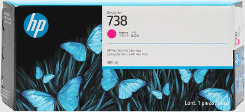 Ink Cartridge HP 738 300-ml Magenta DesignJet T850 T950 Thermal - 676M7A