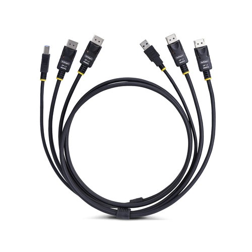 KVM Cable StarTech DDU1226 6ft Dual-DisplayPort USB 5Gbps 4K 60Hz - DDU1226-KVM-CABLE