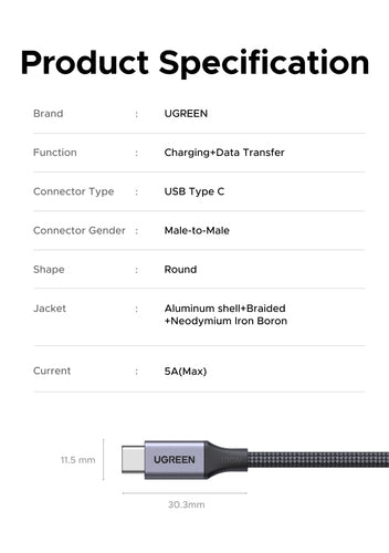Ugreen 55517 USB cable