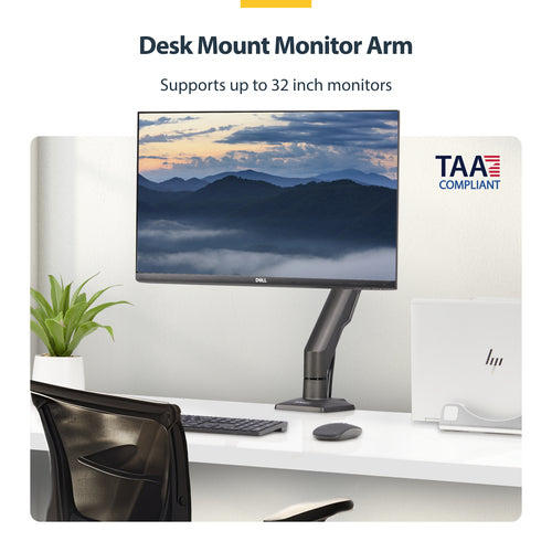 Desk Mount Monitor Arm for 32-Inch Display VESA 100x100 Fully Articulating Black