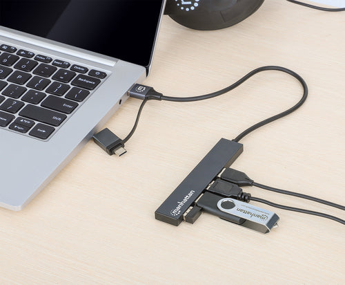 USB-C & USB-A Combo Dock Hub 4 Ports 5Gbps SuperSpeed Aluminium