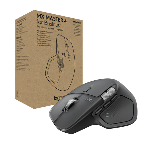 Mouse Logitech MX Master 4 8000 DPI Wireless Bluetooth Right-Hand Graphite - 910-007617