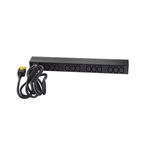 Rack PDU Power Distribution Unit 3.7kW 230V 12 Outlets Black