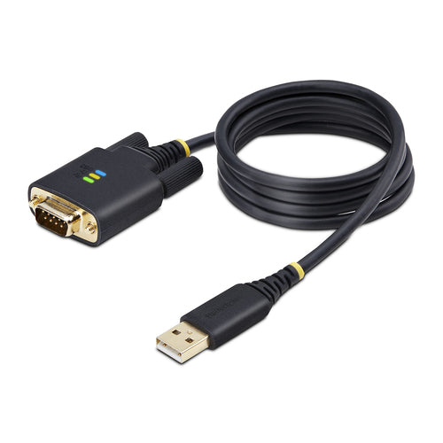 USB to Serial Adapter Cable 3ft Black FTDI IC Windows/macOS/Linux