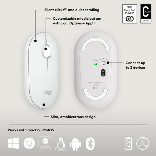 Logitech Pebble 2 M350s mouse
