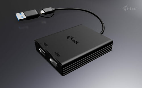 Dual 4K HDMI Adapter USB-A/USB-C 0.27m 60Hz Video Converter