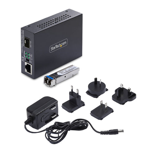 Media Converter StarTech.com MCM1110SMLC20 Single-Mode LC 20km 2000 Mbit/s Gigabit Ethernet - MCM1110SMLC20