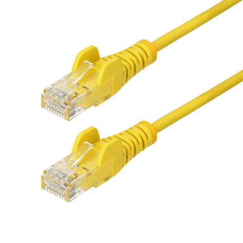 CAT6 Ethernet Cable 25ft Slim Snagless 100W PoE UTP 28AWG Yellow