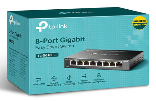 Network Switch TP-Link TL-SG108E Managed L2 Gigabit Ethernet - TL-SG108E