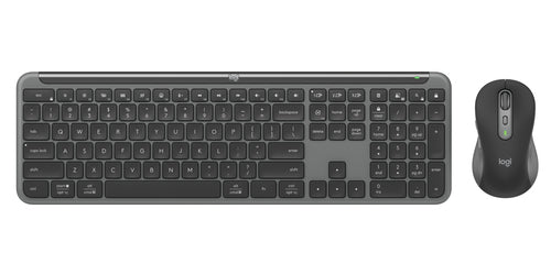 Wireless Keyboard with Mouse Logitech QWERTY Scissor Switch Graphite Bluetooth RF