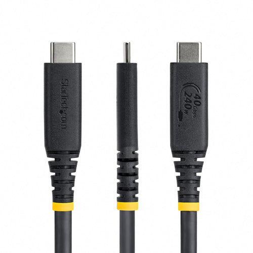 USB4 Cable StarTech.com CC50CM40GUSB4TP 40Gbps 240W PD 8K 60Hz Thunderbolt 4 Compatible - CC50CM40GUSB4TP