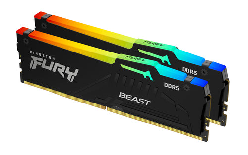 Memory Module Kingston Technology FURY Beast 64GB 6000MT/s DDR5 RGB DIMM Kit of 2 - KF560C36BBE2AK2-64