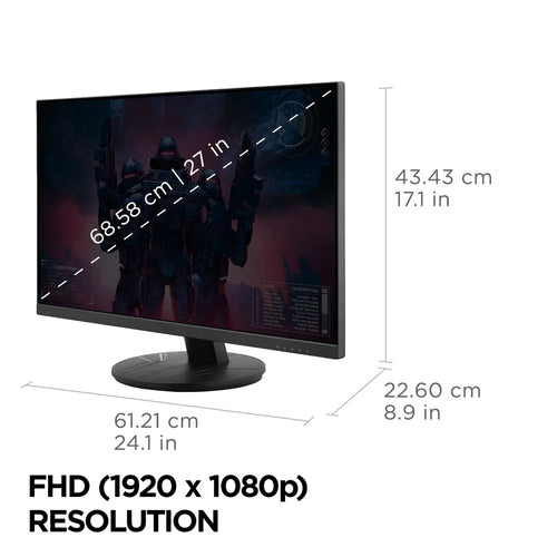 27 Inch Viewsonic VX2716A Full HD LCD Monitor 1920x1080 4ms Response Time