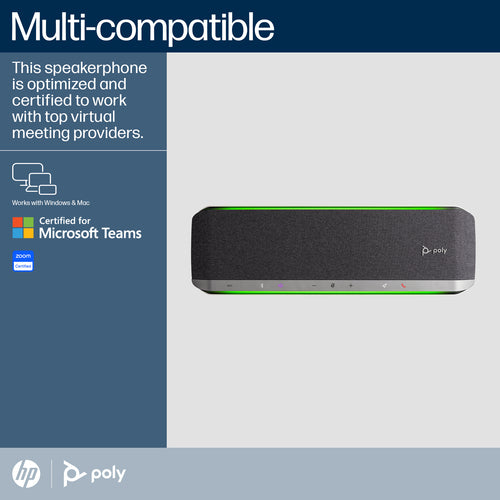 HP Poly Sync 60 Microsoft Teams Certified Speakerphone 30m Range Touch Control