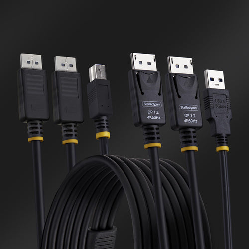 KVM Cable StarTech DDU1226 6ft Dual-DisplayPort USB 5Gbps 4K 60Hz - DDU1226-KVM-CABLE
