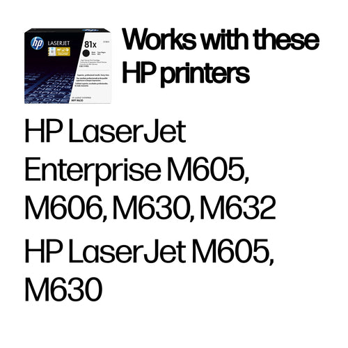 Toner Cartridge HP 81X High Yield Black 25000 Pages - CF281X