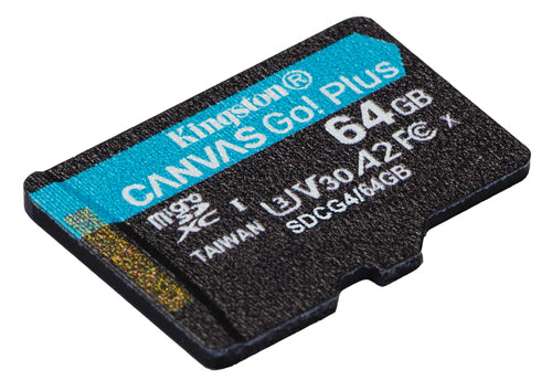 64GB Kingston Technology Canvas Go! Plus MicroSDXC Card 200MB/s UHS-I A2 U3 V30