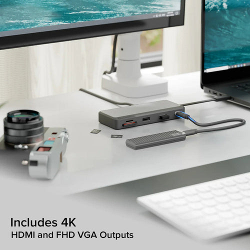 USB-C Travel Dock ALOGIC Fusion Pro TOUR 100W Wired 10Gbps Grey