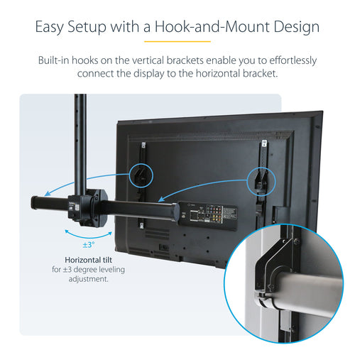 StarTech.com FPCEILPTBLP Full-Motion Ceiling Mount for 32”-75” Displays - Adjustable VESA Bracket