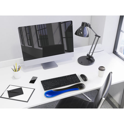 Gel Keyboard Wrist Rest Kensington Slim Duo 490mm Blue TPU