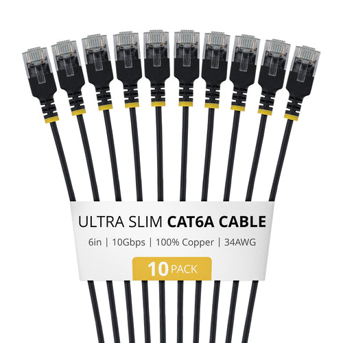 StarTech.com 6AUTP34BKS6IN10PK networking cable