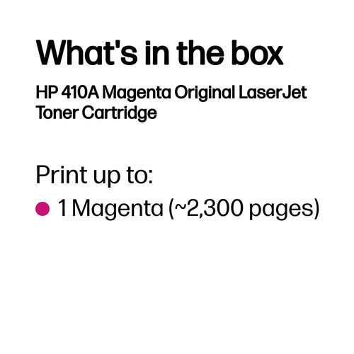 HP 410A Magenta Original LaserJet Toner Cartridge 2300 Pages